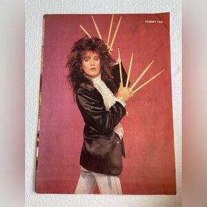 Vintage Music Pinup of Motley Crue’s Tommy Lee